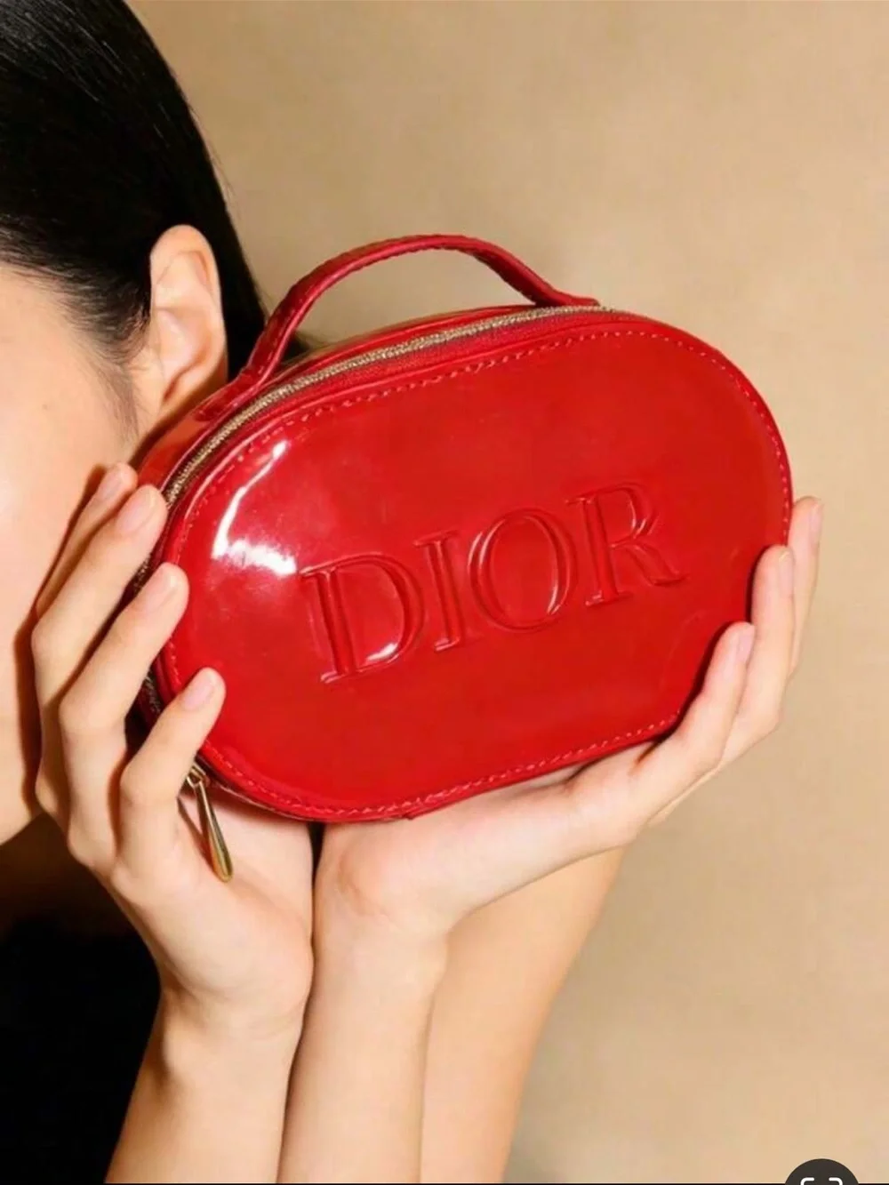Dior Red Patent Oval Cosmetic Casem VIP GWP